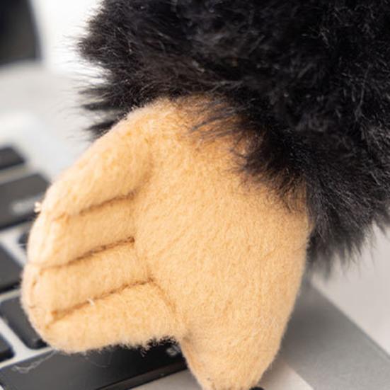 Orangutan Doll Plush Toy High-Elastic PP Cotton Filling Soft Fabric Realistic Chimpanzee Expression Portable Plush Toy