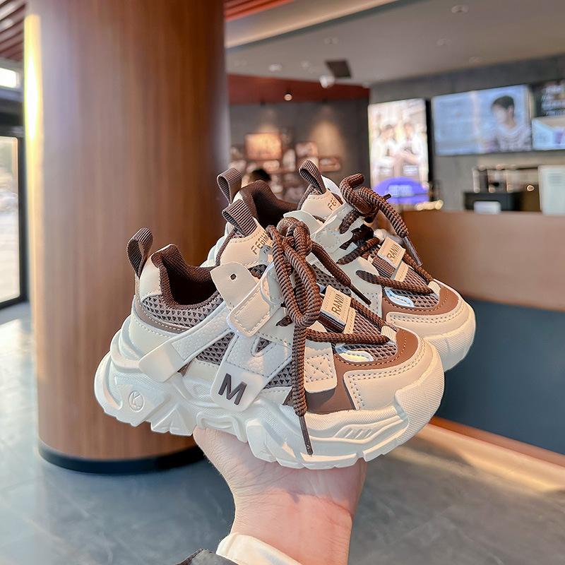 

Детские легкие кроссовки «папины кроссовки», модная повседневная обувь для девочек, сетчатые спортивные кроссовки 22