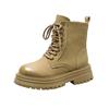 Fashion Shoes for Women 2024 New High-quality Lace Up Women's Boots English Ankle Thick Sole Solid Color Outdoor Daily Women's Boots