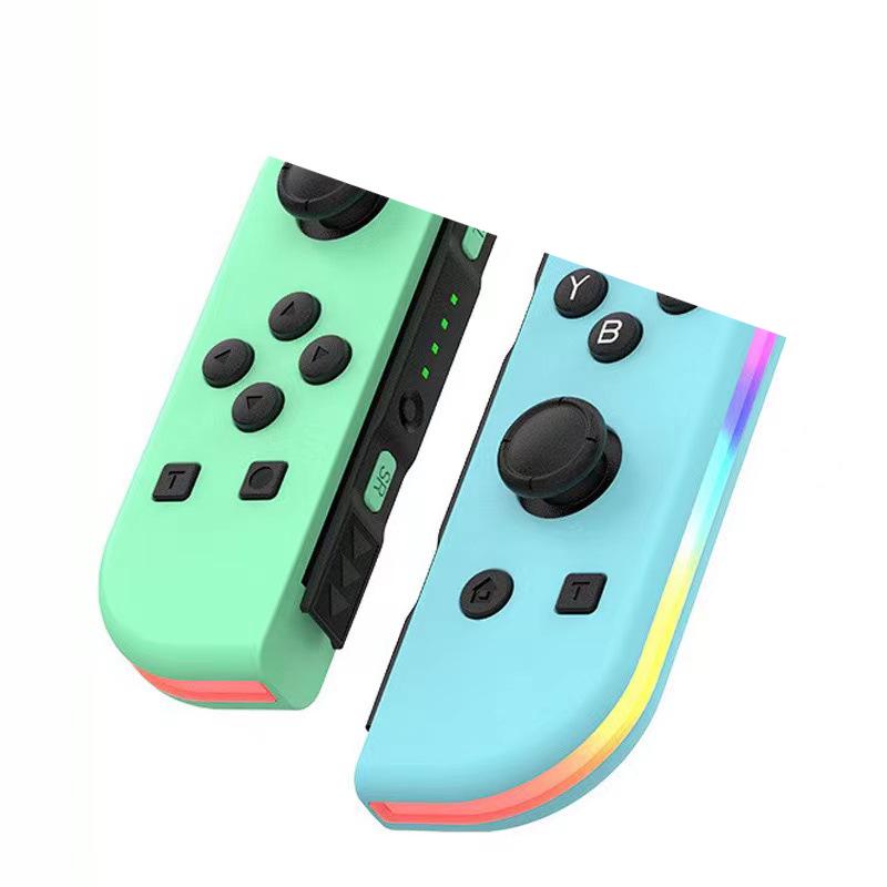 Joycon-style RGB Wireless Bluetooth Game Controller with Switchable Left and Right Small Handles for NS.