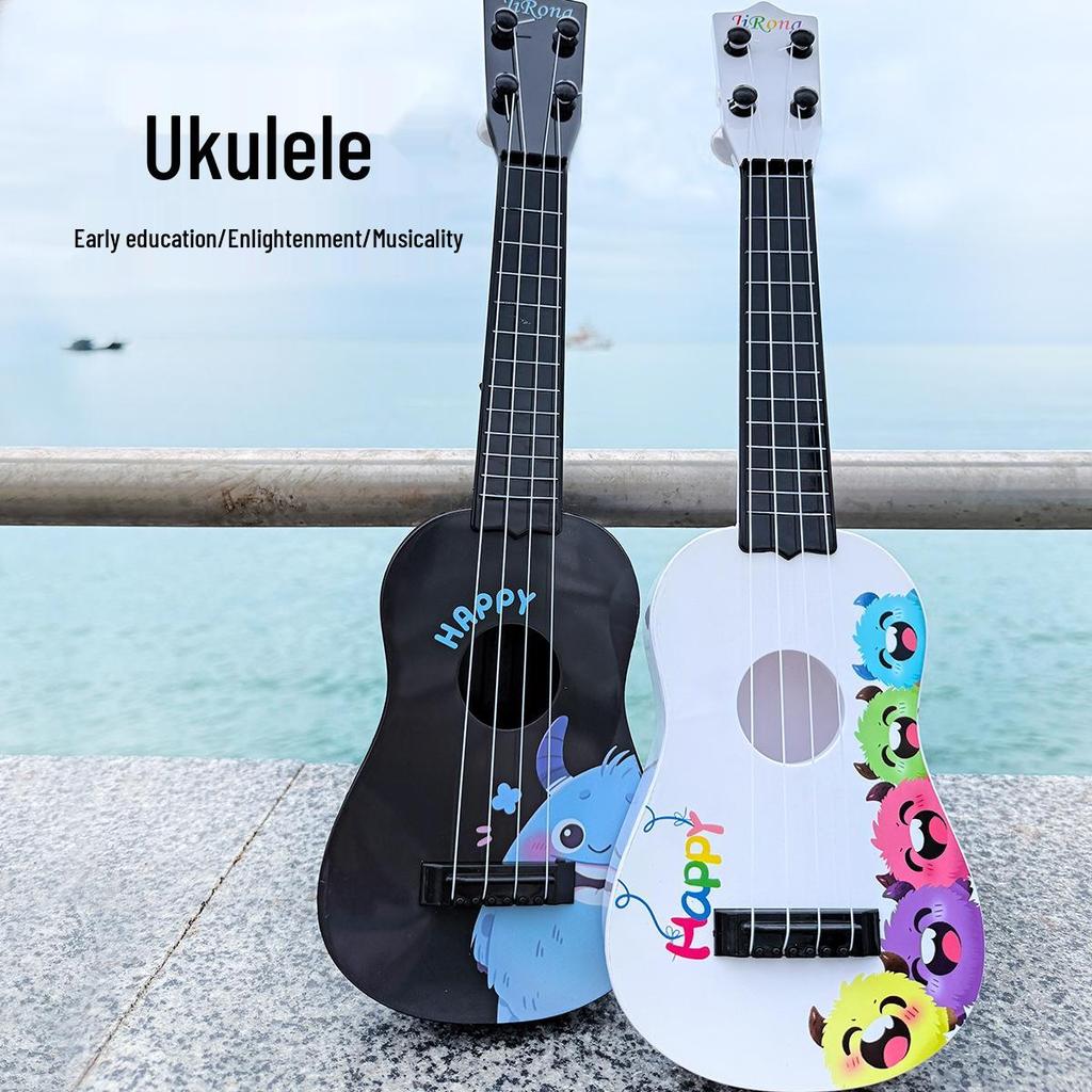 Beginner Ukulele for Students - Stylish, Cute Small Guitar with Monster Design, Ideal for Self-Study