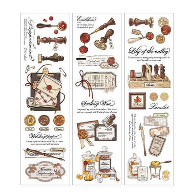 Tape Sticker PET Vintage Romantic Strong Adhesive Reusable Decorative Tape for Planners Papers