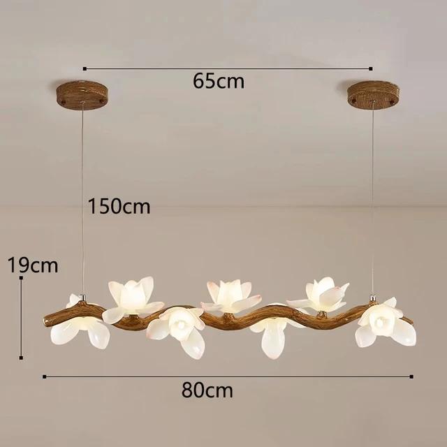 Nordic luxury branch pendent lamp modern home decoration living room dining room office lotus LED chandelier indoor lighting