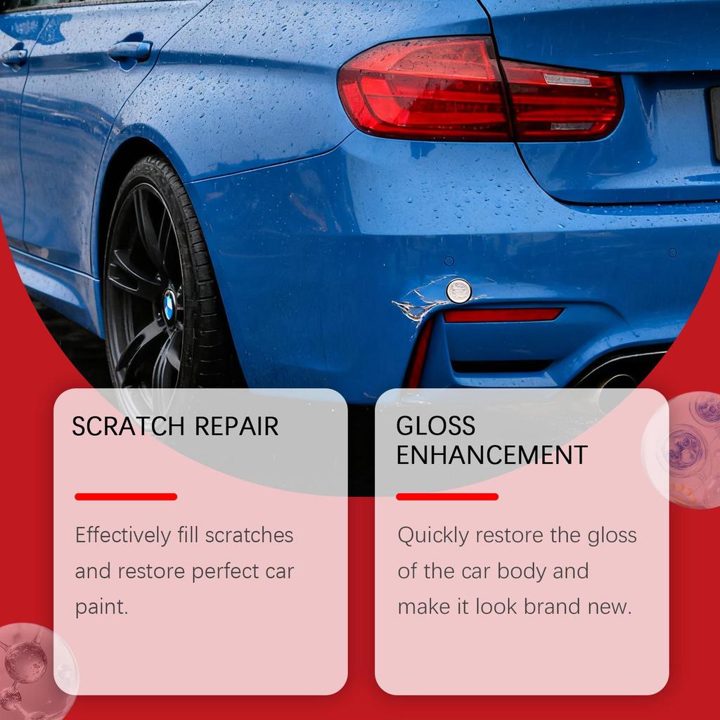 Homonth Car Scratch Repair Polish Nano Coating Scuff Scratch Remover Paint Restorer for Car Body with Sponge 1 Set