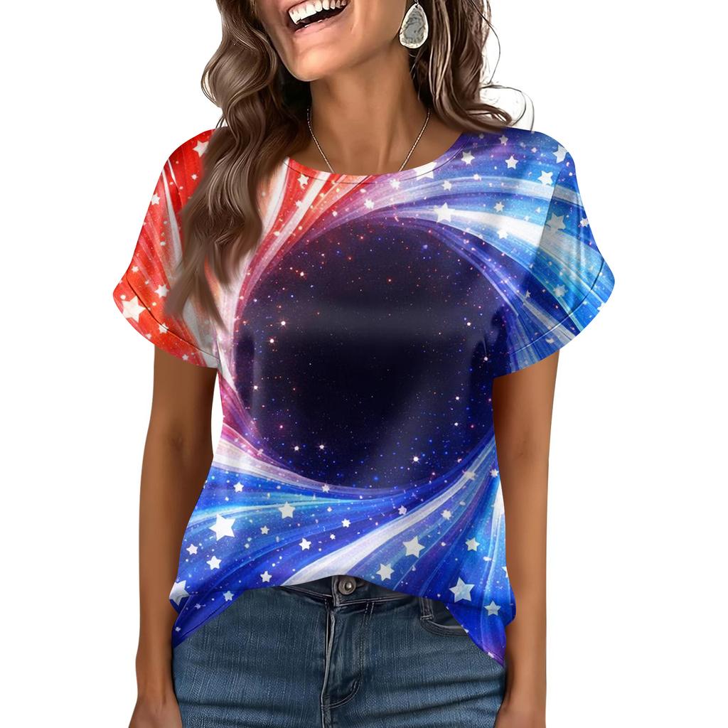 Damska Modna Casualowa Vintage Bluzka z Nadrukiem