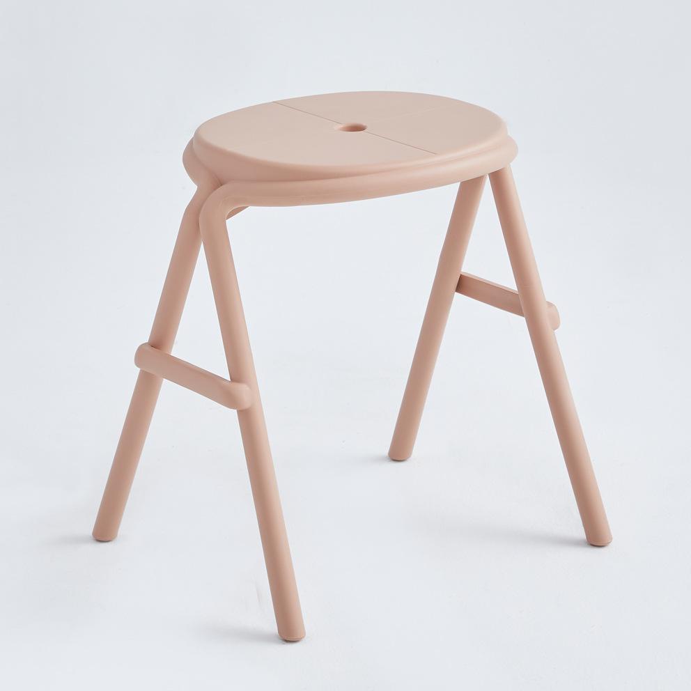 Nordic Plastic Stools Thickened Dining Stackable Stool Hallway Ottoman Footrest Folding Stool Bathroom Stool Shower