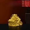 Feng Shui Copper Three-Legged Golden Toad Statue Money Toad Figurine for Shop Office Home Living Decor