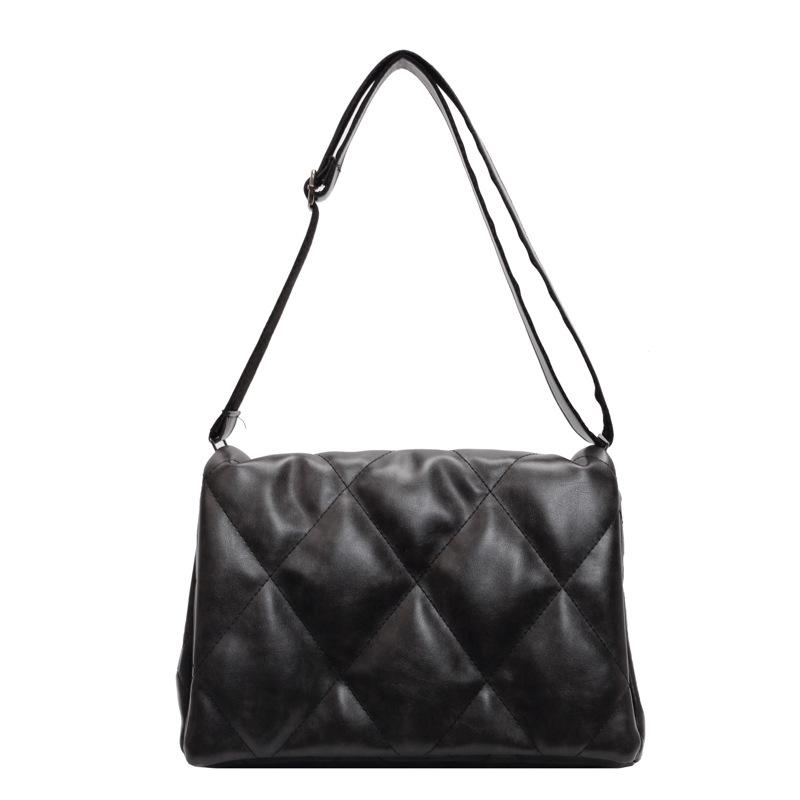 

Premium sense large capacity down bag women s new versatile diamond simple lightweight casual women s shoulder messenger bag чёрный