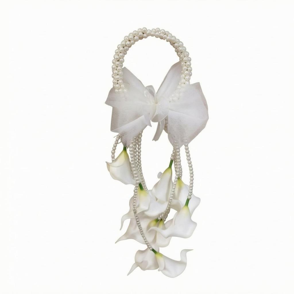 Handmade Bridal Floral Bouquet Photo-Ready Corsage Wristlet Fade-Resistant