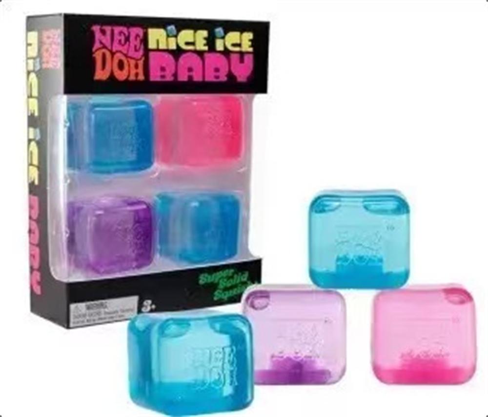 Schylling Needoh Nice Cube Sensorisches Spielzeug Knet- und Druckreduzierwürfel Quetschbarer Fidget Druckreduzierender Limi