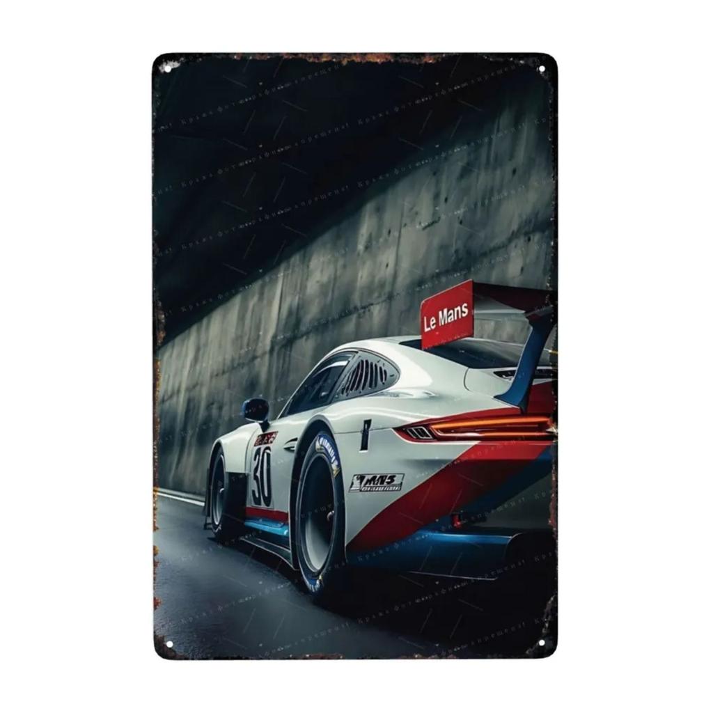 Metal Interior Sports Car Nameplate 20x30cm
