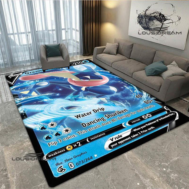 Cartoon Pokémon Trading Card Game Print carpet Non-slip carpet carpets for living room area rug Door pad anime rug birthday gift