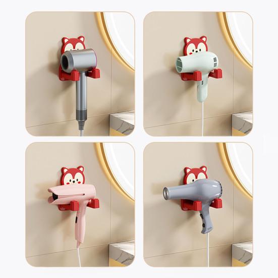 Hårtorkförvaringsställ Starkt Självhäftande Baksida Väggmonterad Badrumshylla Vattentät Halkfri Design Tandborstställ