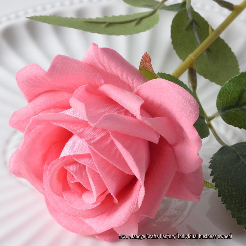 Large Flannel Rose Silk Bouquet for Wedding and Valentine's Day Home Decor