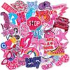 40pcs Pink Preppy Iron/Sew On Patches, Fashion Y2K Embroidered Applique, Cool Cute Decoration Stickers for Clothes, Hat, Shoe, Jeans, Dress, Bag
