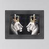 Lion Family Crown Print Canvas Painting Gallery Grade Wall Decor Posters Abstract Animal Autograph Black and White Pictures Gift