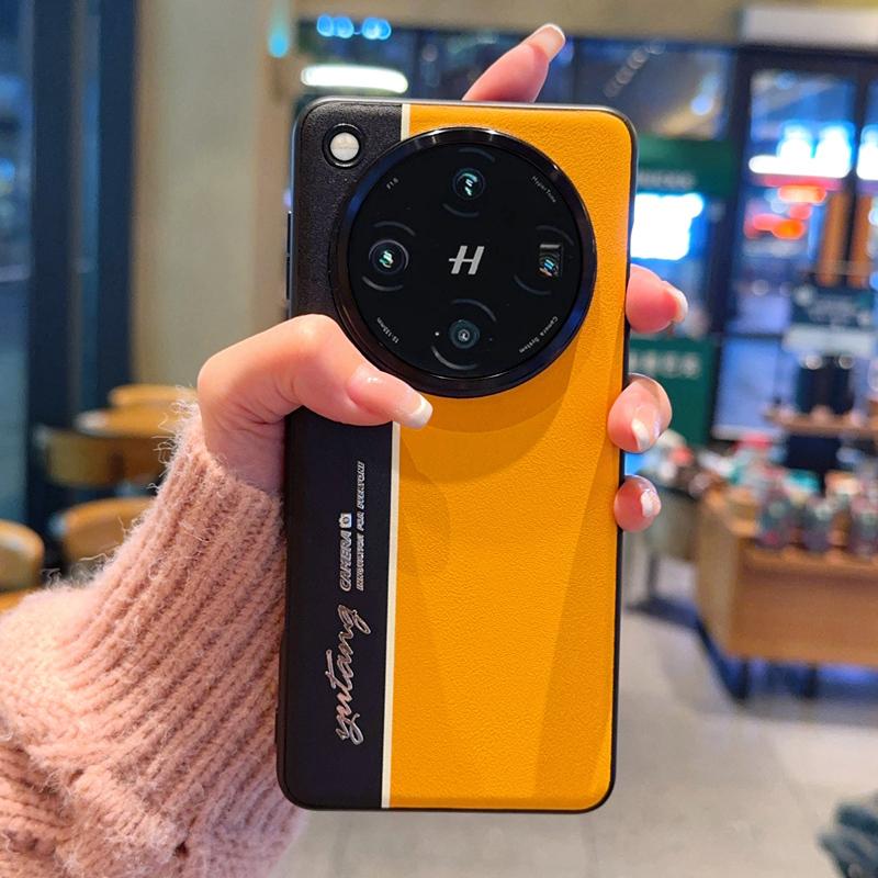 Case For Oppo Find X8 Pro Luminous Contrast Color Leather Raised Frame Camera Protection Back Case Cover Glow In The Dark
