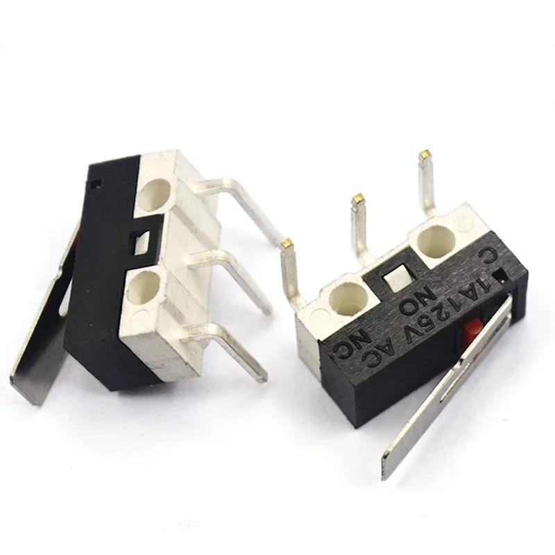 20PCS 3 Pins Mini Micro Limit Switch C NO NC PCB Terminals SPDT Roller Arc Lever Snap Action Push Micro Mouse Switches 1A 125V