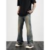 Black of Exit American-Style Washed Yellowed Flared Slim-Fit Jeans Unisex Cleanfit Long Pants Trendy