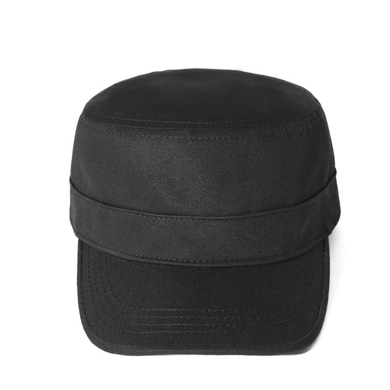Large Size Flat Top Hat Men's and Women's Solid Color Versatile Outdoor Fishing Hat Peaked Cap Sweat-absorbing Sunshade Sun Protection Cap