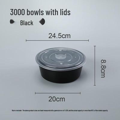 Disposable Round Plastic Food Container with Lid