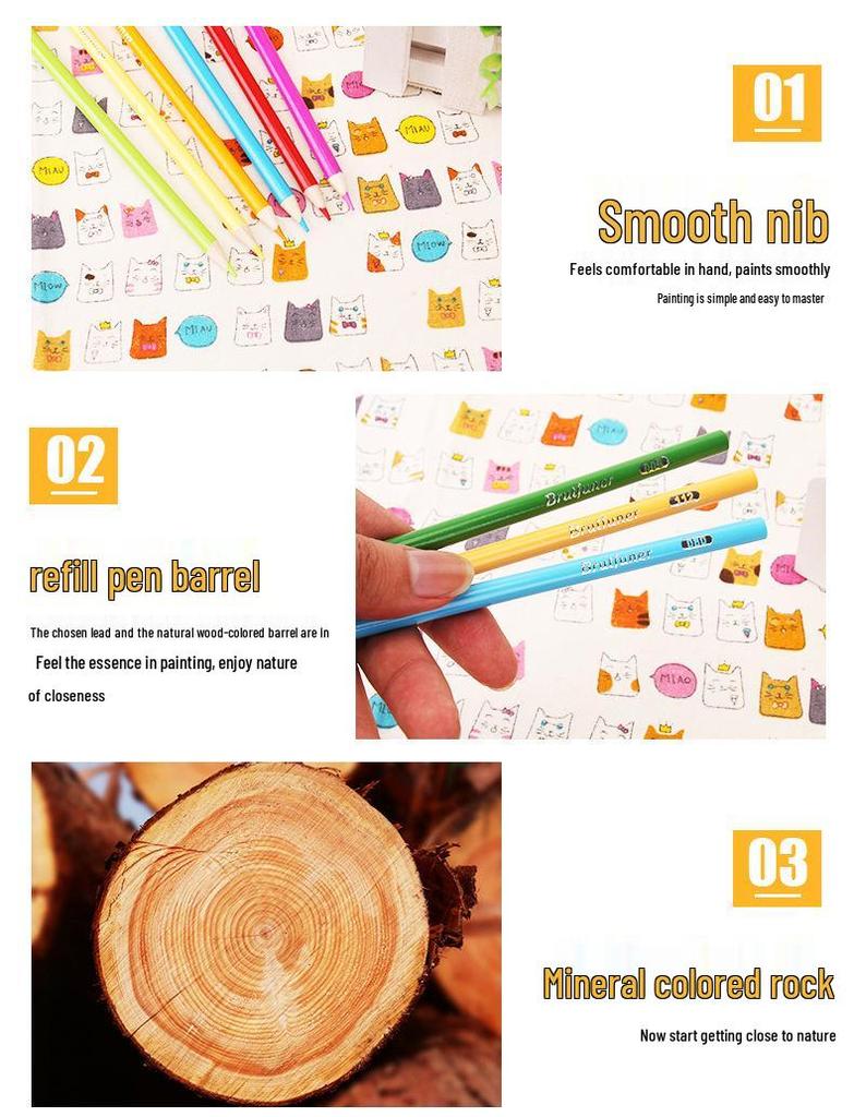 Brutfuner 180 Oil & Water-Soluble Colored Pencils Set for Drawing & Doodling - Ideal Gift