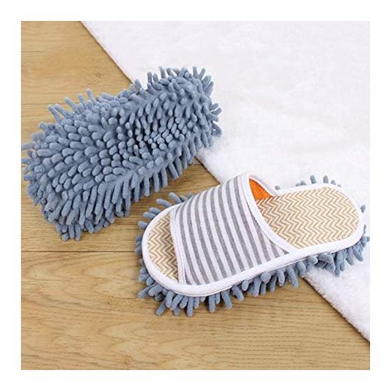 Cleaning Slippers, Mop Slippers, Wearable Mop, Room Shoes, Washable, Just Wear Them and Walk Around, Ultra-fine Fibers, Microfiber, Cleaning