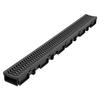 Rinnenentwässerung, 1005 x 103 x 62 mm, 5er-Pack Lineares Entwässerungsrinne, HDPE-Rinnenentwässerung mit Rosten & Endkappen, Premium-Außenentwässerungssystem für