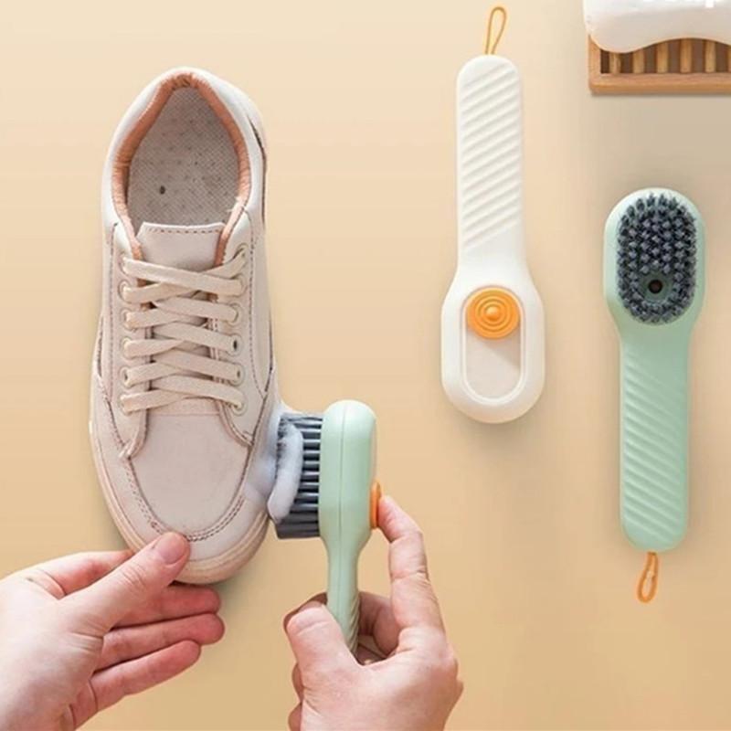 Household Soft Bristled Liquid Shoe Brush Special for Shoe Washing Long Handle Shoe Brush Clothing Brush Deep Cleaning Tools