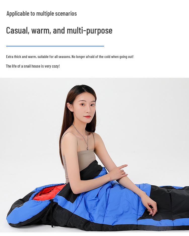 USB Heated Sleeping Bag with Portable Storage - Thickened, Warm, and Cold-Resistant for Outdoor Camping