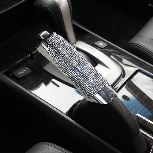 Universal Crystal Car Handbrake Covers Anti-slip Auto Gear Shift Collars Bling Diamond Car Interior Accessories for Woman