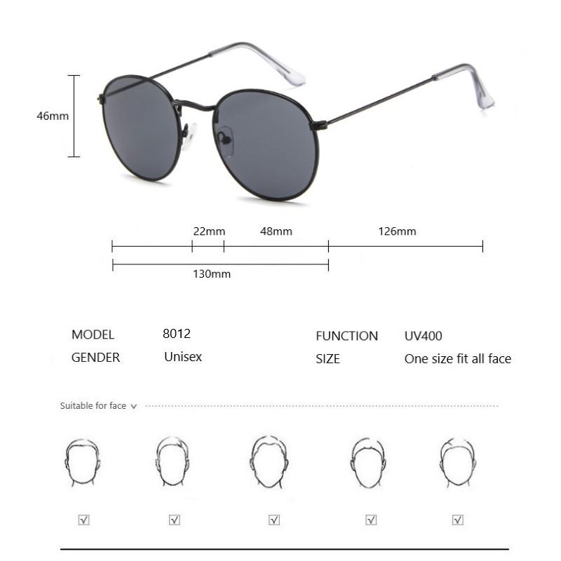 Luxury Vintage Round Sunglasses Women Designer Fashion Mirror UV400 Sun Glasses For Lady Eyewear Female Brand