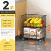 Kitchen Storage Rack, Floor To Floor, Multi-layer Household Movable Cart, Fruit and Vegetable Basket Snack Toy