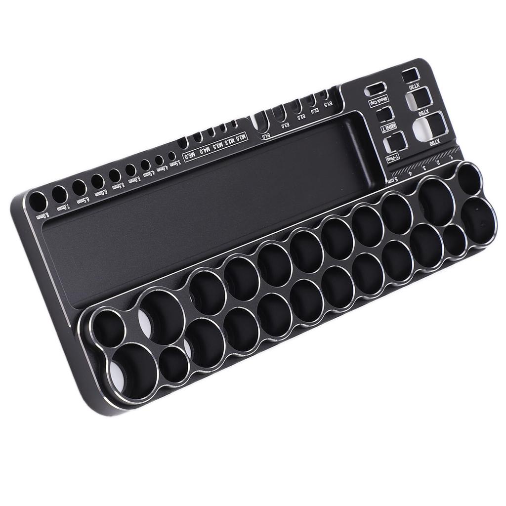 RC Tools Storage Rack Aluminum Alloy RC Screwdriver Scissors Tools Kit with Fixing Holes