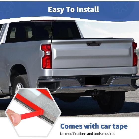 RT-TCZ para Tampa da Maçaneta da Tampa Traseira do Silverado Moldura Compatível com Chevy Silverado GMC Sierra 2019 em Diante Acessórios Externos Pretos