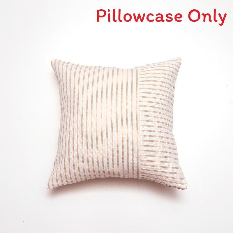 

Stylish Only Pillowcase Black Striped Pillow Cover Simple Modern Design Polyester Cotton Cushion 45x45 хаки