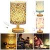 Newest LED Table Lamps USB Bedside Night Lamp Fabric Wooden Base Chinese Style Decora Light for Home Bedroom Office Desk Lights