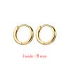 Minimal Glossy Hoop Earrings Gold Color Tiny Cartilage Earrings Piercing Accessory Trendy Female Hoops For Men 6/8/10/12/15mm