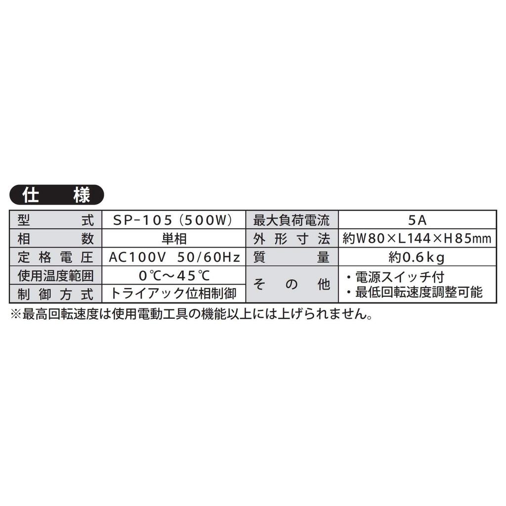 Niigata Seiki SK Hergestellt in Japan Geschwindigkeitsregelung Lastleistung 500W Verbrauch SP-105