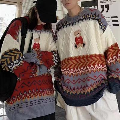 Winter Thickened Knitwear Men's and Women's Couple Sweater Autumn and Winter Christmas Top