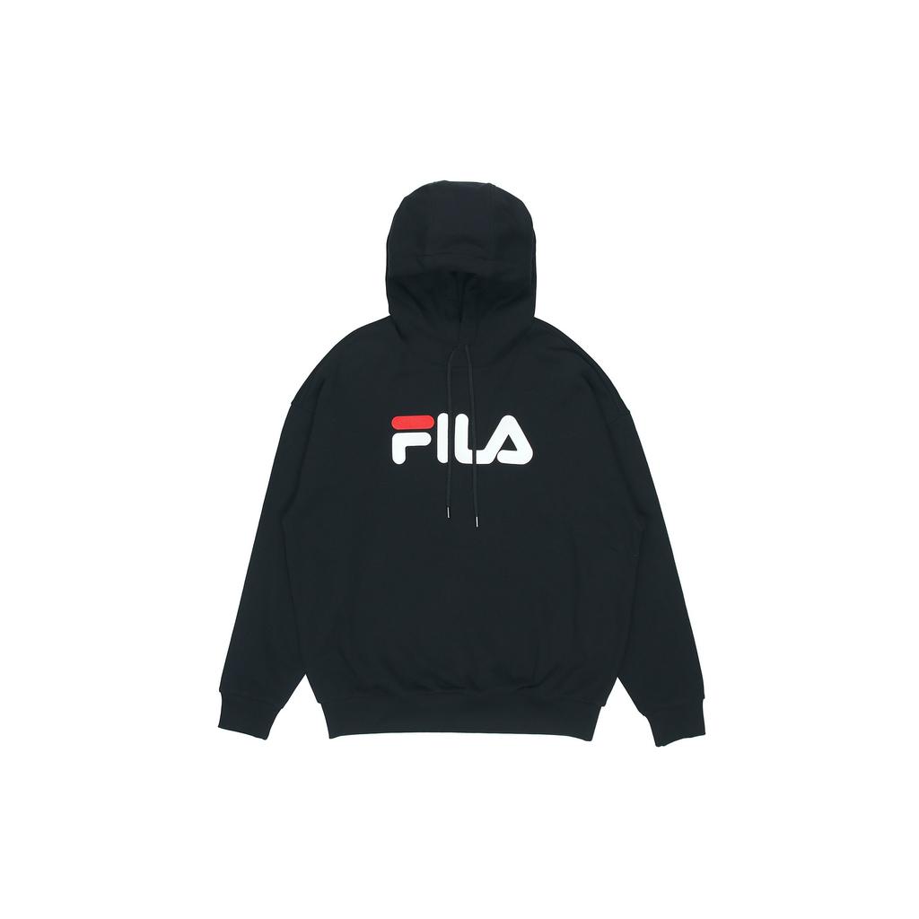 FILA Embroidered Logo Loose Sports Hoodie Unisex hoodies Black F51U138298F-BK