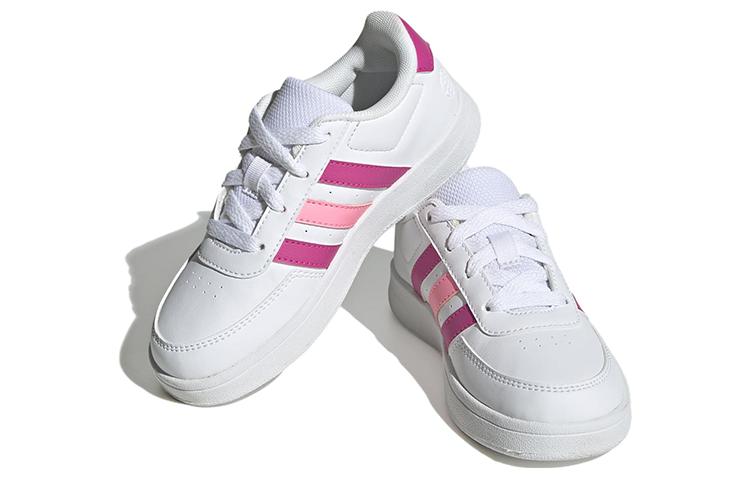 adidas Neo Breaknet 2.0 Slip Resistant Low Top Kids' Skateboarding Shoes White Pink Kids' HP8959
