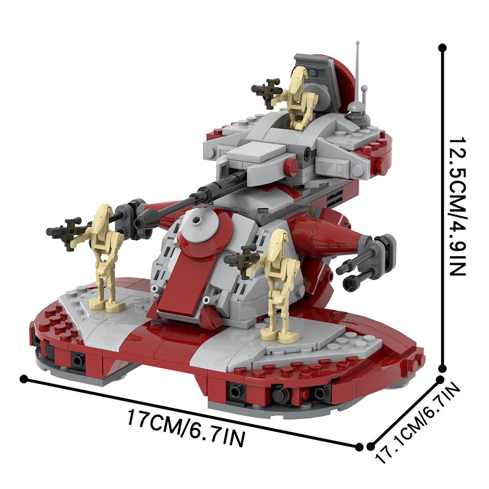 MOOXI Hvězdné války Bojový tank Model Cihličky DIY Dioráma Dospělí Děti Hračky Stavebnice Montessori Dárky Pokojová dekorace