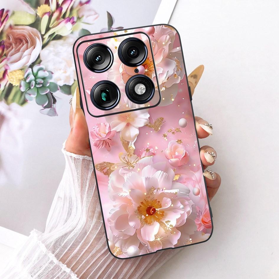 For Motorola Signature 2026 Case Popular Flower Marble Painted Cover Soft Silicone Black Phone Shell For Moto X70 Air Pro Fundas