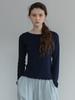 Sienneu White Long Sleeve (Navy)