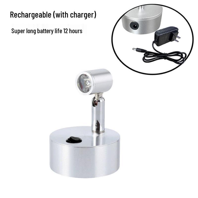 LED Batteriebetriebener Schmuckstrahler für Straßenstände und Schreibtische - Kabelloses Laden