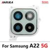 Housing Back Rear Camera Glass Lens With Cover Frame Holder For Samsung A22 5G A22 4G Black Purple Green White