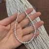 1String, White Natural Freshwater Pearls, Handmade Tail Pearl Beads for Jewelry Making DIY Crafts (Beads 3-4mm, Length 36cm)