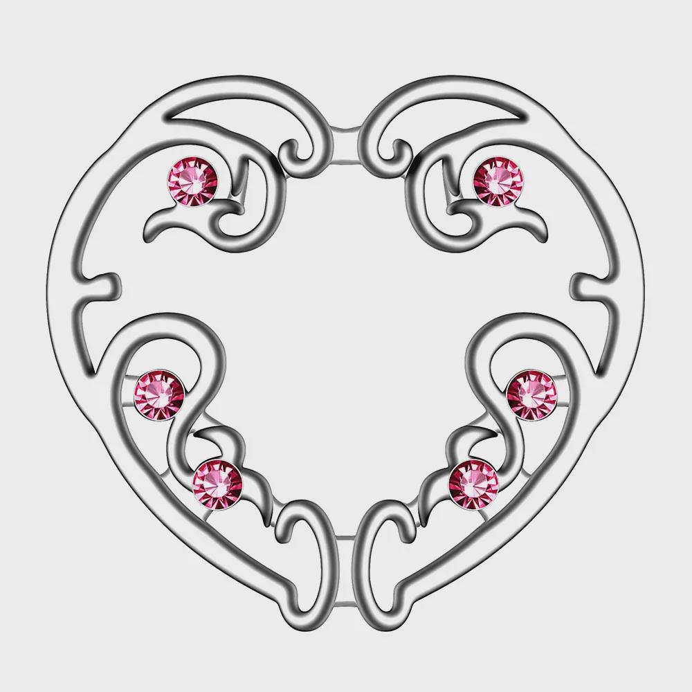 Heart-Shaped Stainless Steel Hollow Nipple Studs with Anti-Diamond Design