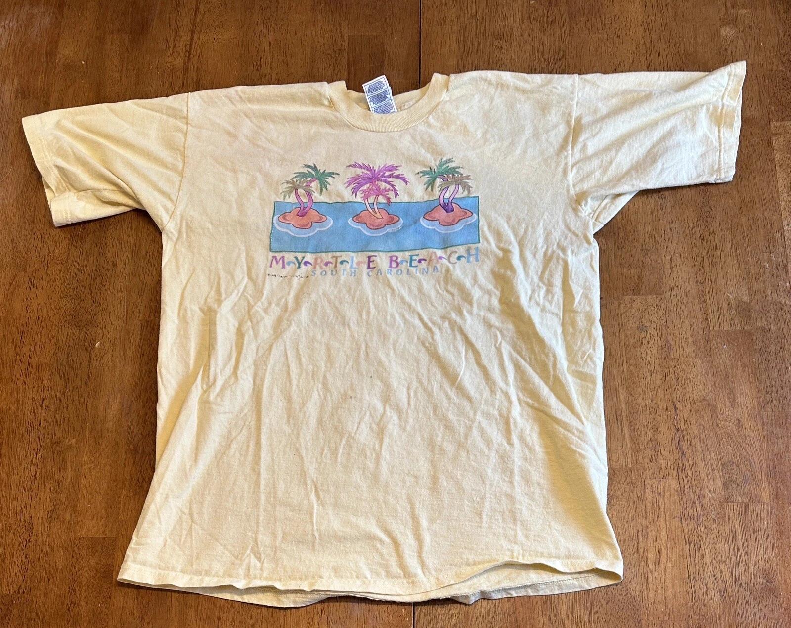 Vintage Myrtle Beach South Carolina T Shirt Tropical XL S
